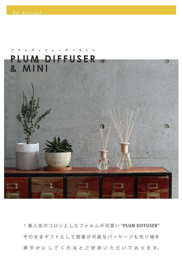 【再入荷】PLUM DIFFUSER, FRAGRANCE BOTTLE