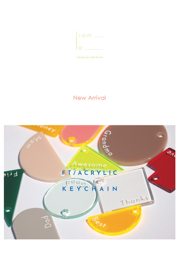 【from_to_/新商品,再入荷】FT/ACRYLIC KEYCHAIN