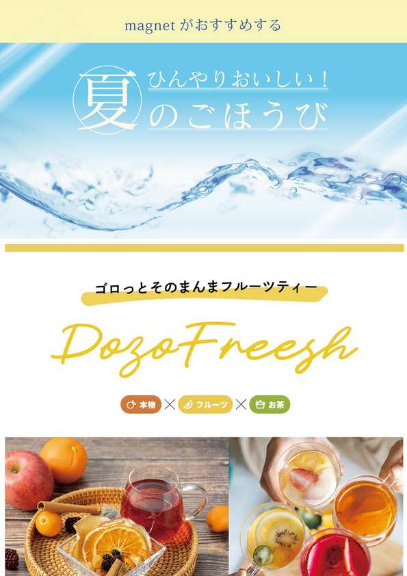 【ひんやりおいしい！夏のごほうび】】DozoFreesh – ゴロっとそのまんまフルーツティー